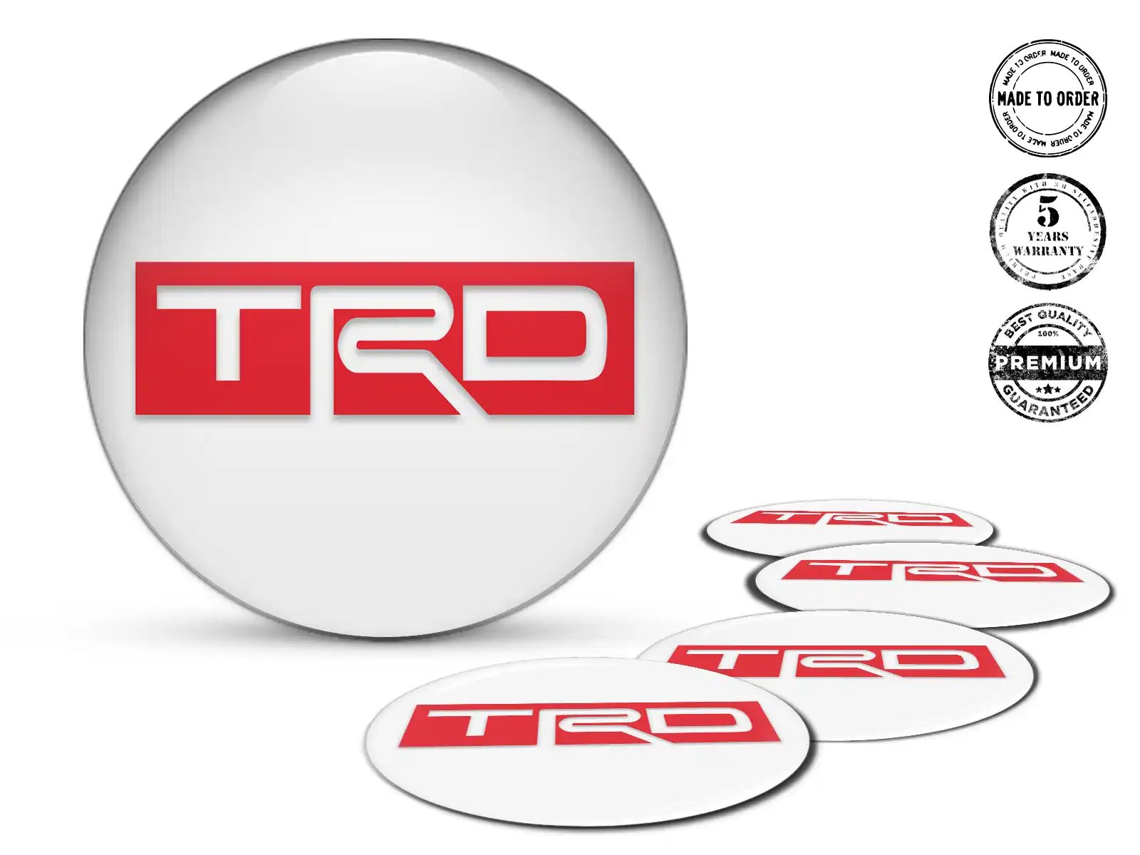 Toyota TRD Pegatina de Cúpula Edición Logo Insignia Rueda